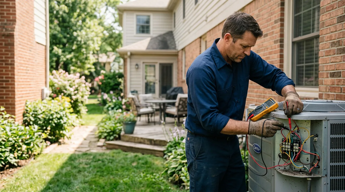 HVAC technician working near New Philadelphia, OH